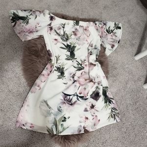 Lulu's Floral Off-Shoulder Dress